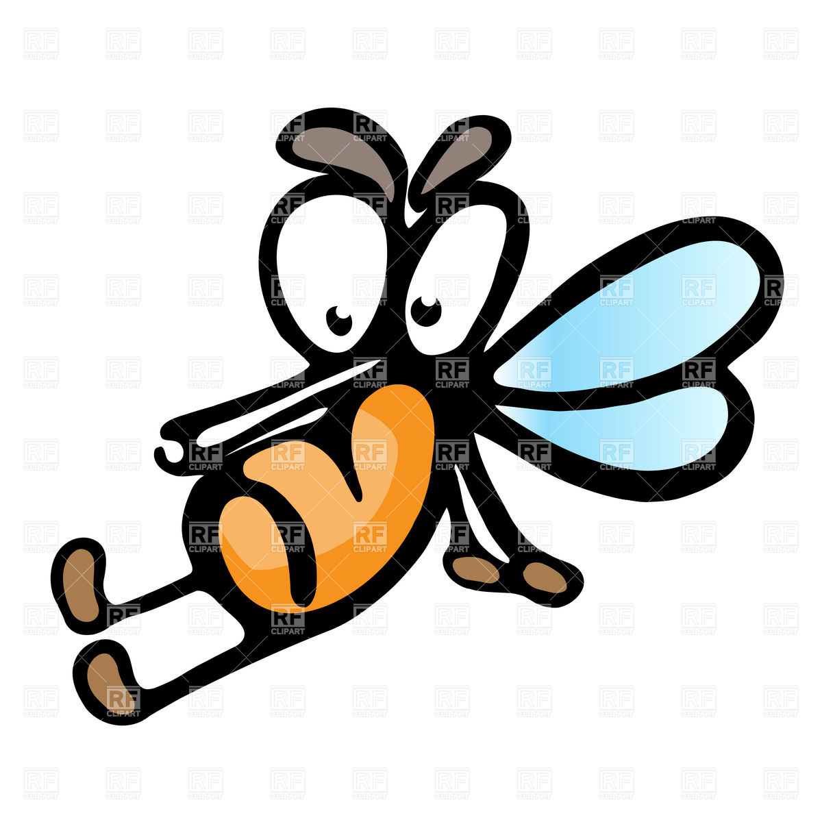 Gnat Clipart Cartoon Resting Mosquito Download Royalty Free Vector
