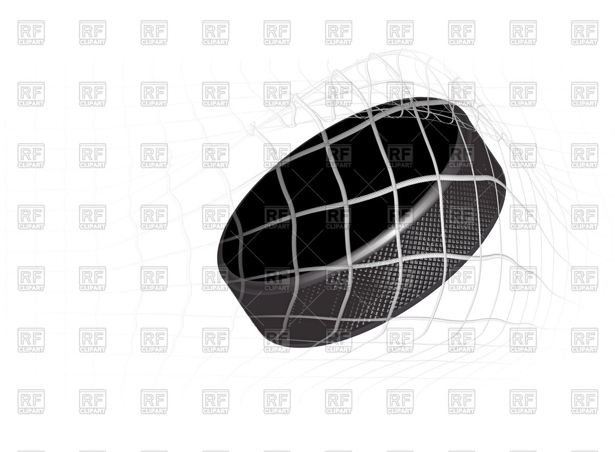 Goal   Hockey Puck In The Net 75208 Download Royalty Free Vector