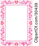 Hearts Page Border Set Of Heart And Floral