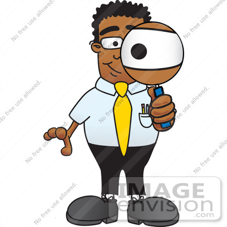 Inspector Clipart 28463 Clip Art Graphic Of A Geeky African American    