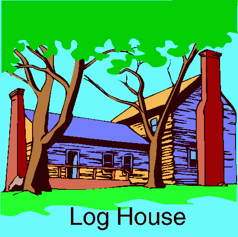 Log House Clipart   Log House Clip Art