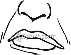 Nose Clipart Black And White Black And White Nose And Mouth Royalty    