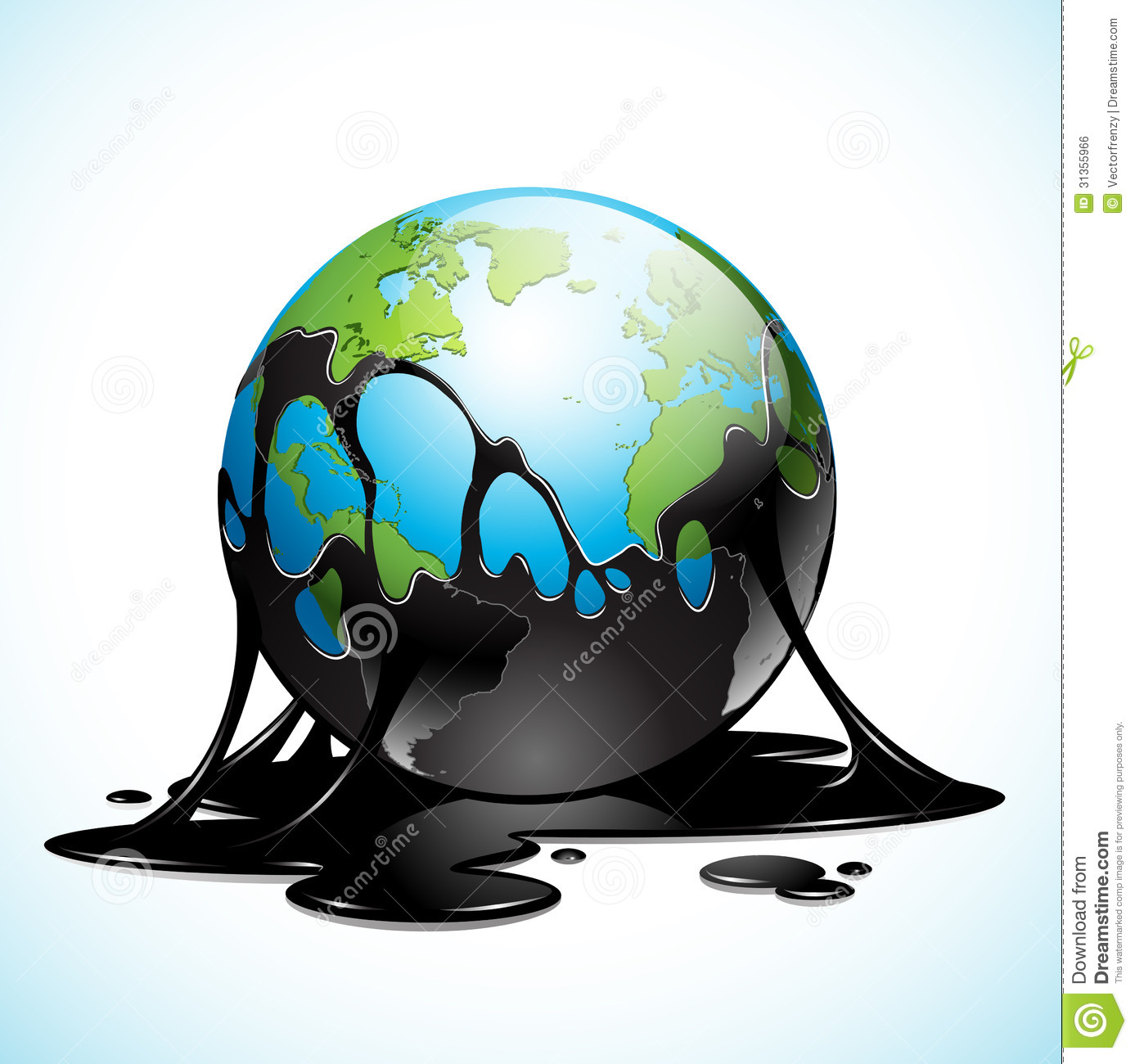 Oil Spill Clipart Earth Covered With Oil