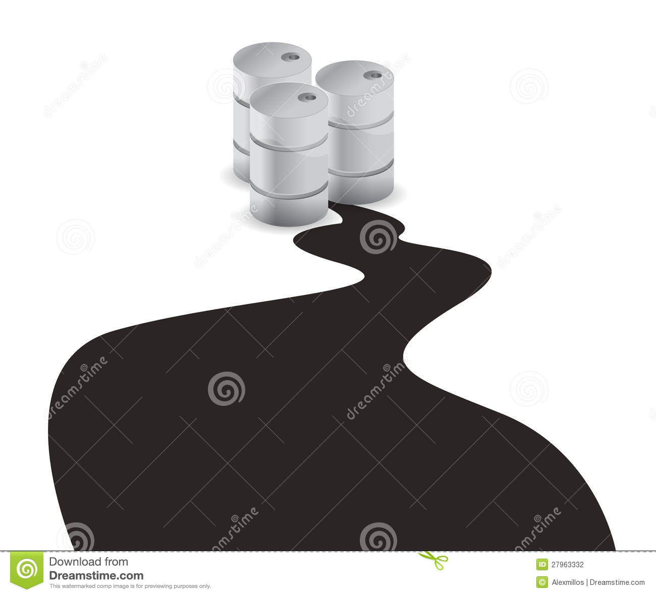 Oil Spill Illustration Design Over A White Background