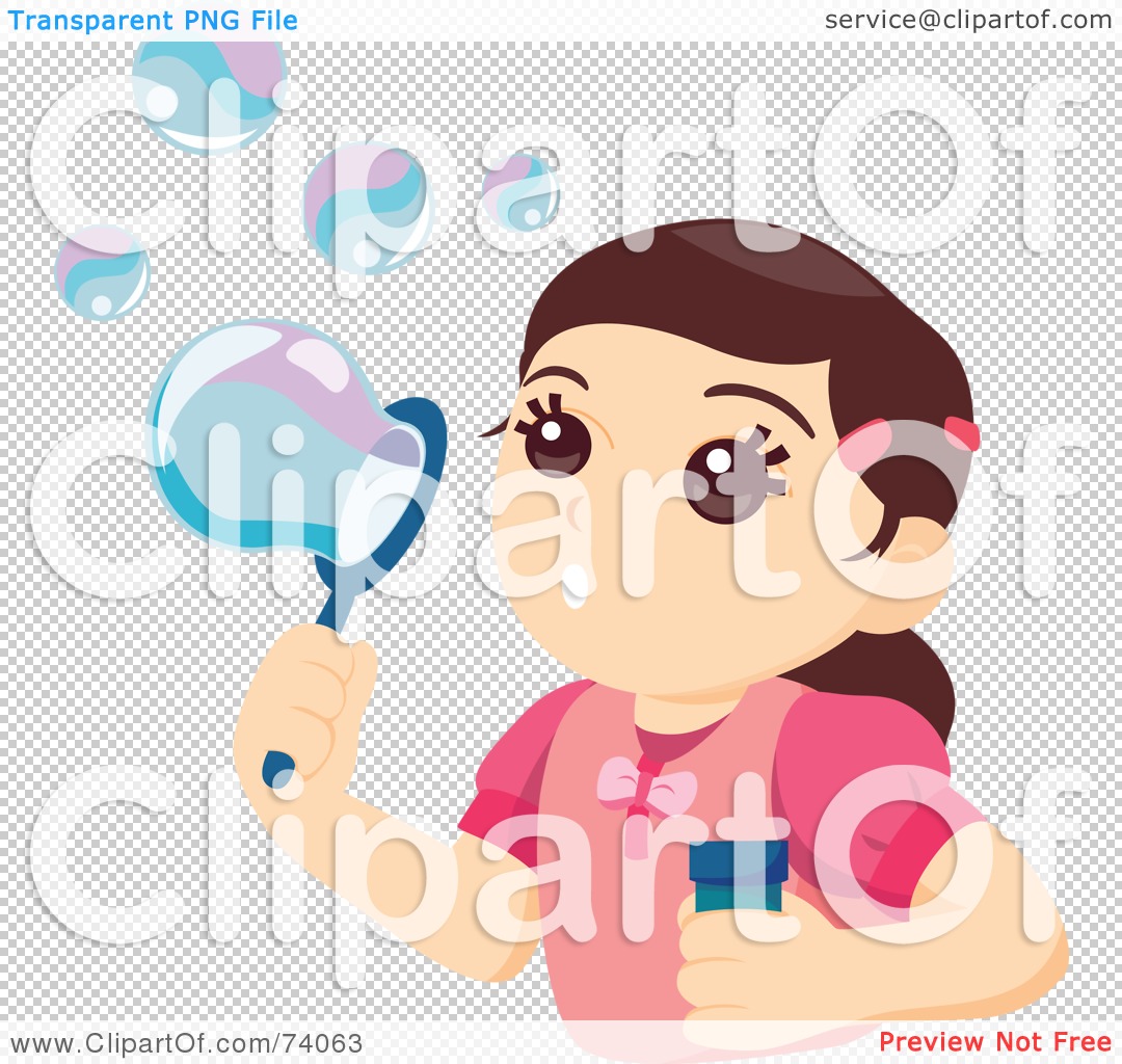Royalty Free  Rf  Clipart Illustration Of A Pretty Little Girl Blowing