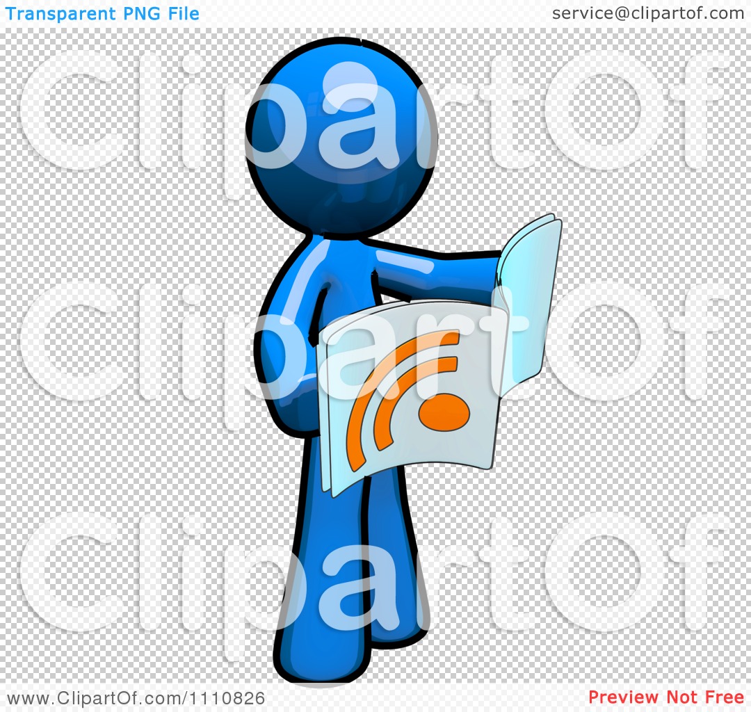 Stick People Mentoring Clipart Clipart Rss Blue Guy Reading News