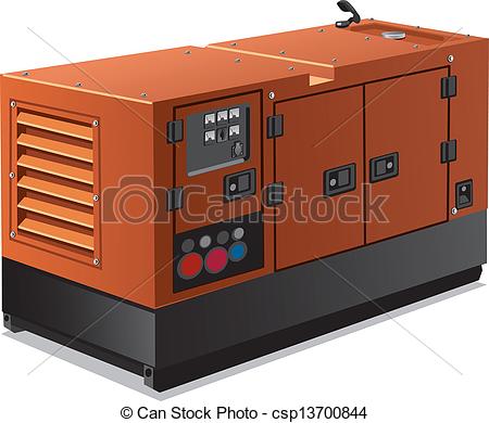 Vector   Industrial Power Generator   Stock Illustration Royalty Free