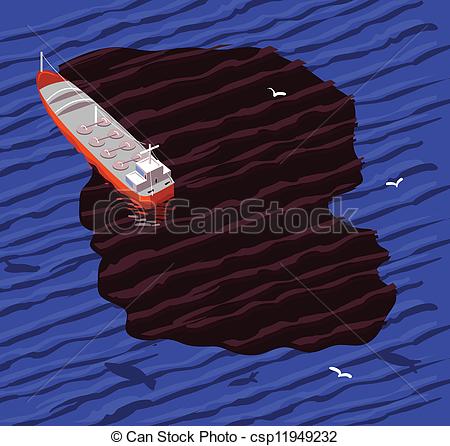 Vectors Of Tanker And Oil Spill Vector Eps Csp11949232   Search Clip    