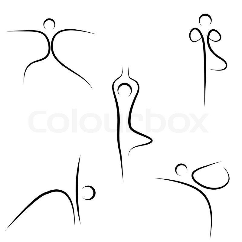 2361129 Illustration Of Yoga Sketch On White Background Jpg