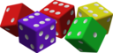 Five Colored Dice Clipart   Royalty Free Public Domain Clipart