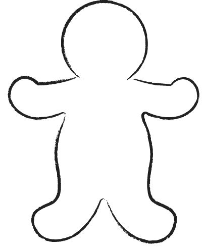 Gingerbread Man Outline   Clipart Best
