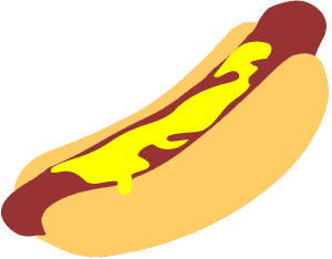Grilled Hot Dog Clip Art    Frankfurter Weiner Weenie Tube Steak