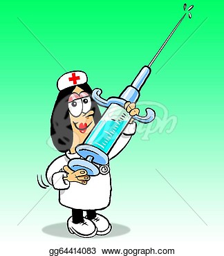 Nurse With Syringe Clip Art Clipart Gg64414083
