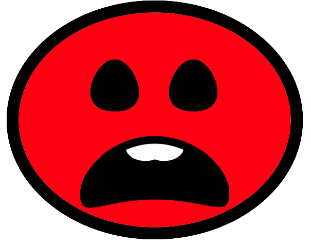 Red Unhappy Face Free Cliparts That You Can Download To You Computer    