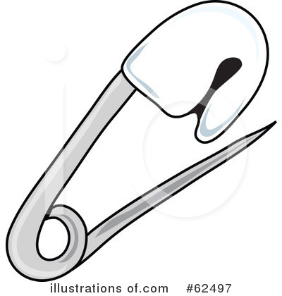 Royalty Free  Rf  Safety Pin Clipart Illustration By Pams Clipart