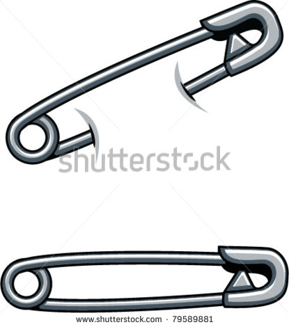 Safety Pin Clip Art Safety Pins   Stock Vector