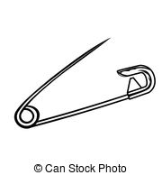 Safety Pin Clipart And Stock Illustrations  4030 Safety Pin Vector