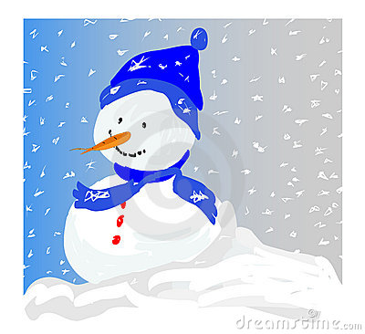 Snowstorm Clipart Snowman In A Snowstorm