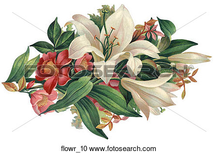 Stock Illustration   Victorian Die Cut Illustration Of A Spring Flower