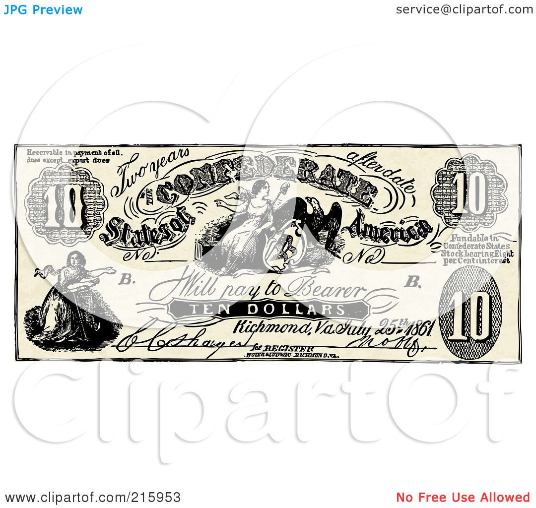 Ten Dollar Bill Clipart Royalty Free  Rf  Clipart