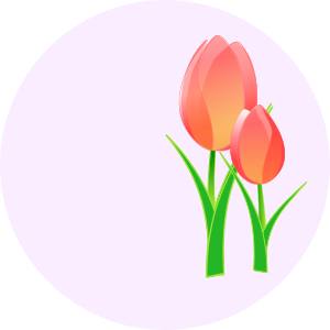 Three Red Tulips Clipart
