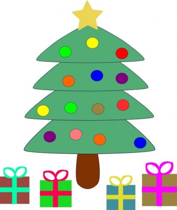 Tradition Clipart Christmas Tree Gifts Clip Art 262431 Jpg