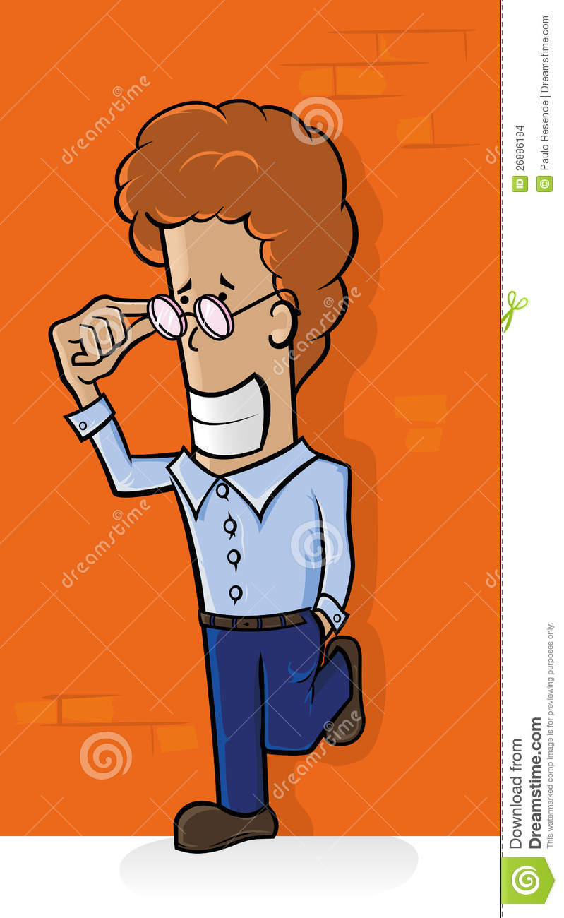 Vector Illustration Of A Plaboy Waiting For A Woman To Flirt