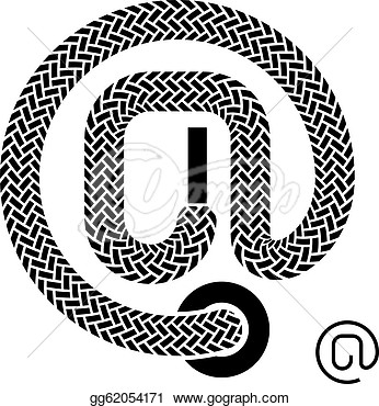 Vector Shoe Lace Email Symbol  Stock Clipart Gg62054171