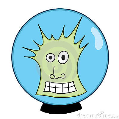 Weird Green Guy In A Space Helmet Stock Photography   Image  14090582