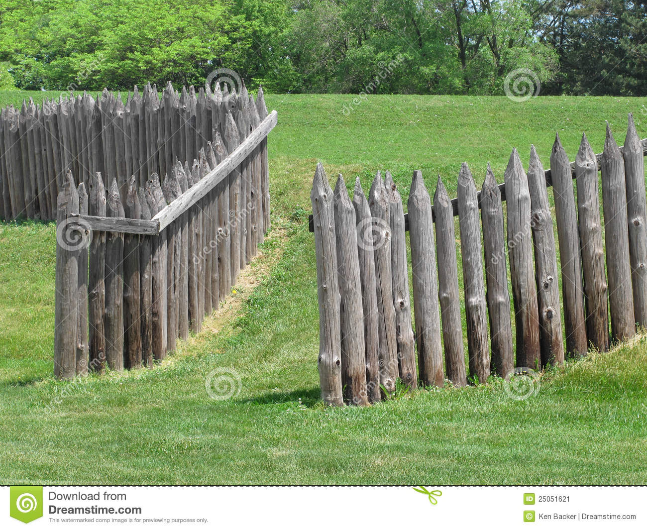 Wood Palisade Of Old Fort  Stock Image   Image  25051621