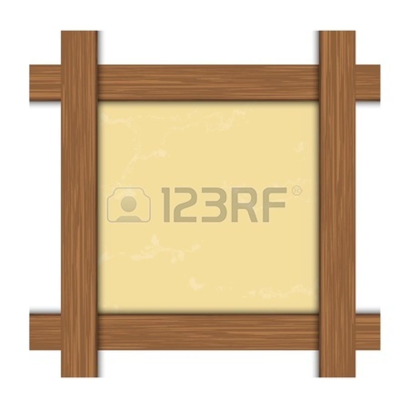 Wooden Frame   Isolated Wooden