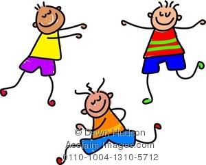 Clipart Image Of Three Funky Little Boys   Acclaim Stock Photography
