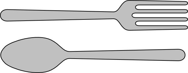 Fork And Spoon Silverware Clip Art At Clker Com   Vector Clip Art