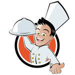 Funny Cartoon Chef Funny Chef And Delicious Hot Skewers Of