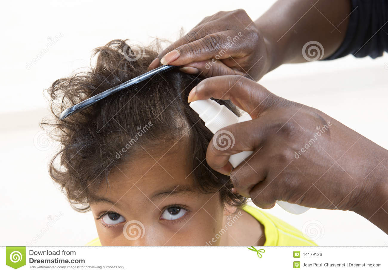 Itchy Scalp From Head Lice Back View Stock Photo   Image  44179126