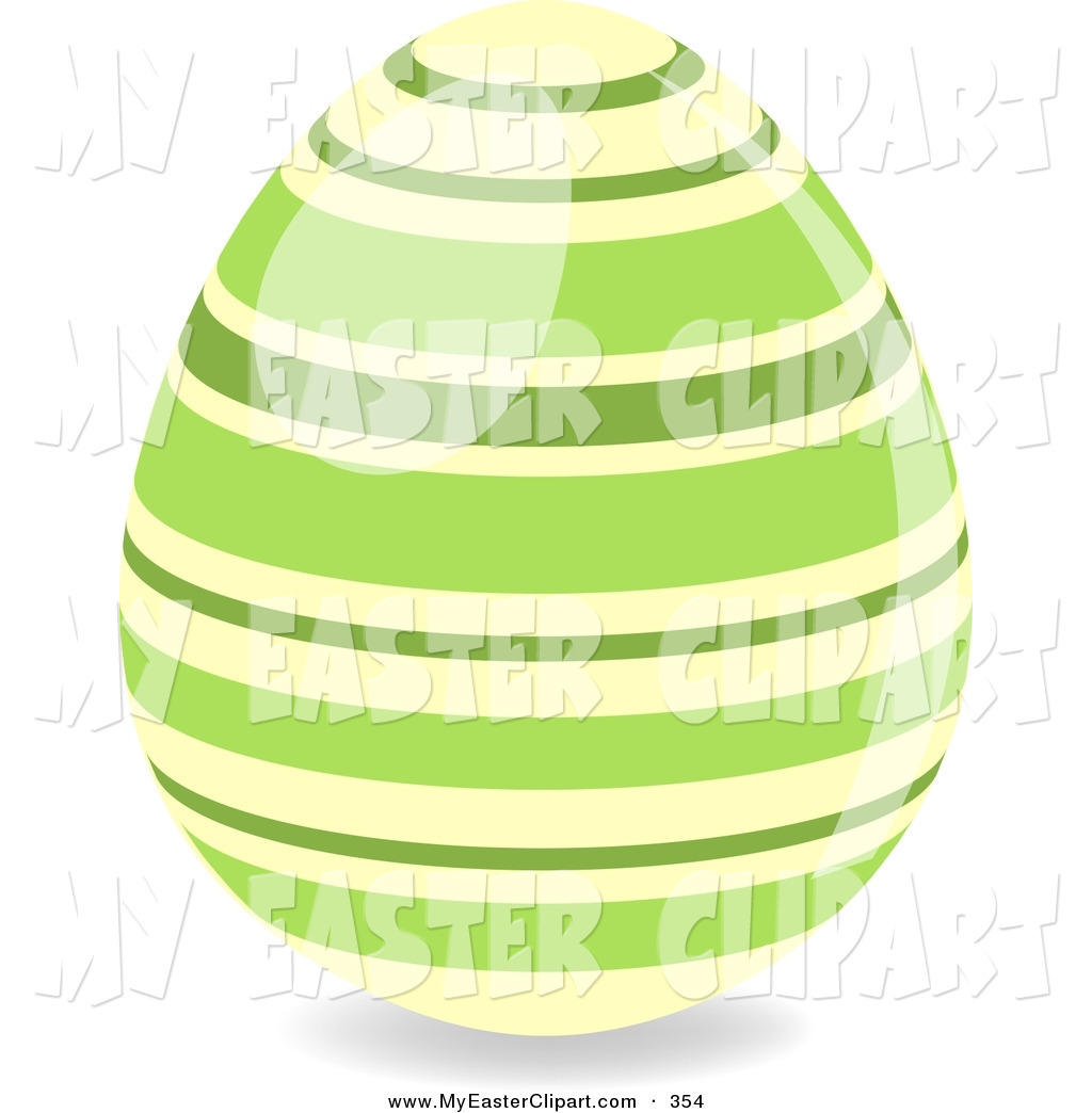 Larger Preview  Clip Art Of A Decorated Easter Egg With Pastel Yellow    