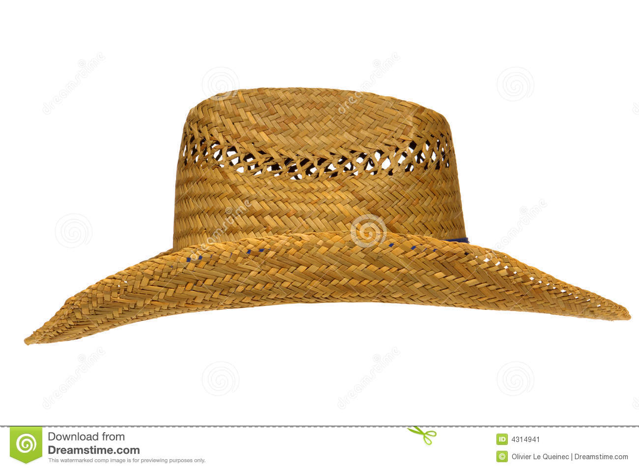 Old Fashioned American Farmer Traditional Straw Hat With Ventilation