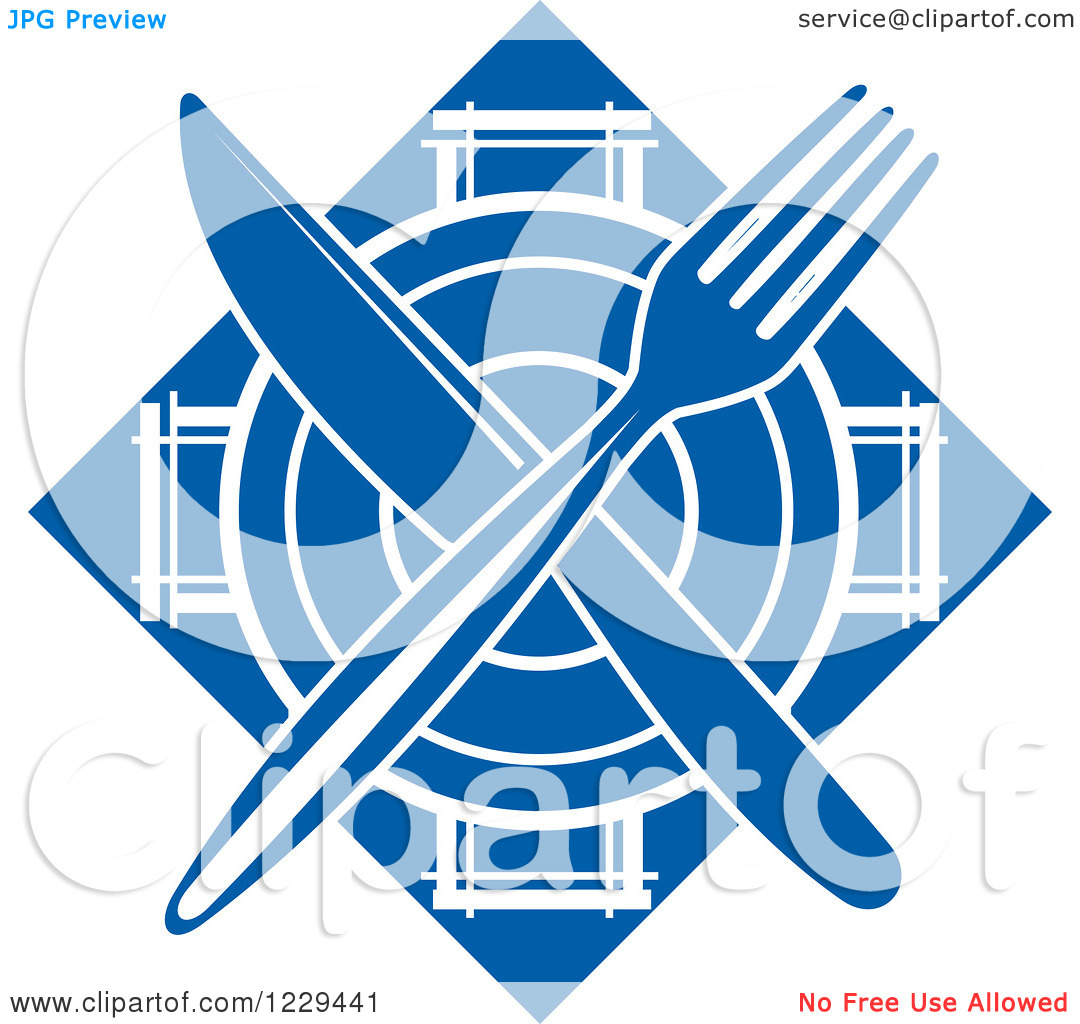 Plate And Silverware Clipart