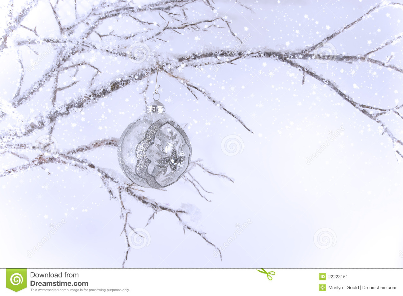 Silver Christmas Ornament Clipart Silver   Clear Christmas