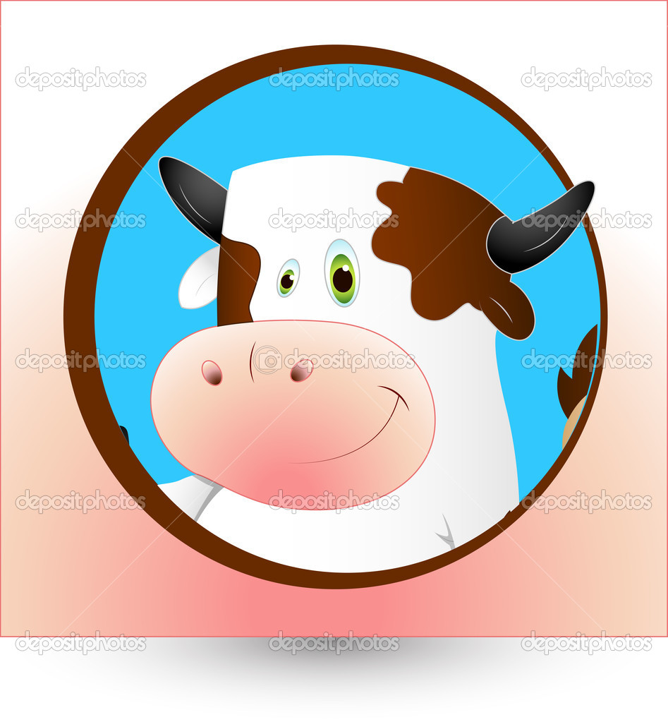 Vector Clipart Of A Black And White Dairy Cow By A Barn And Silo