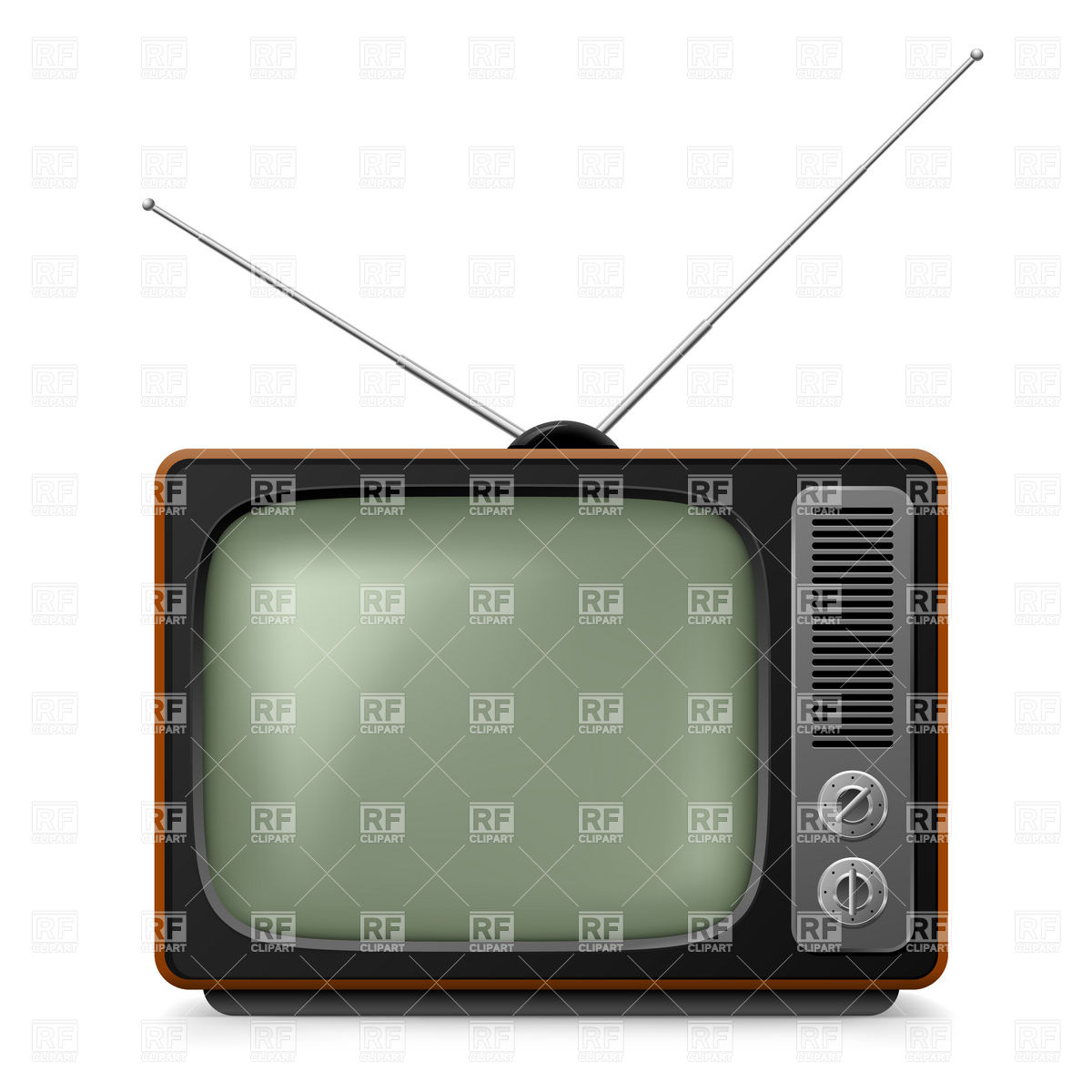 Vintage Tv Set Download Royalty Free Vector Clipart  Eps 
