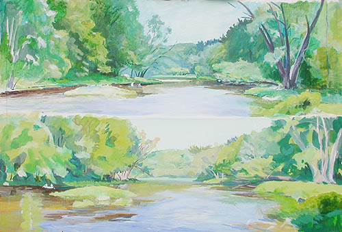 Cartoon River Backgrounds