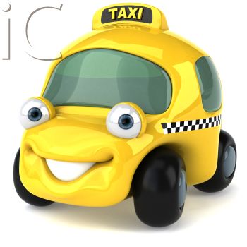 Cartoon Taxi Cabs Yellow Taxi Cab Cartoon Car