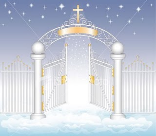 Christ Welcomes You Heaven Gates With Cross Heaven Gates With Angels