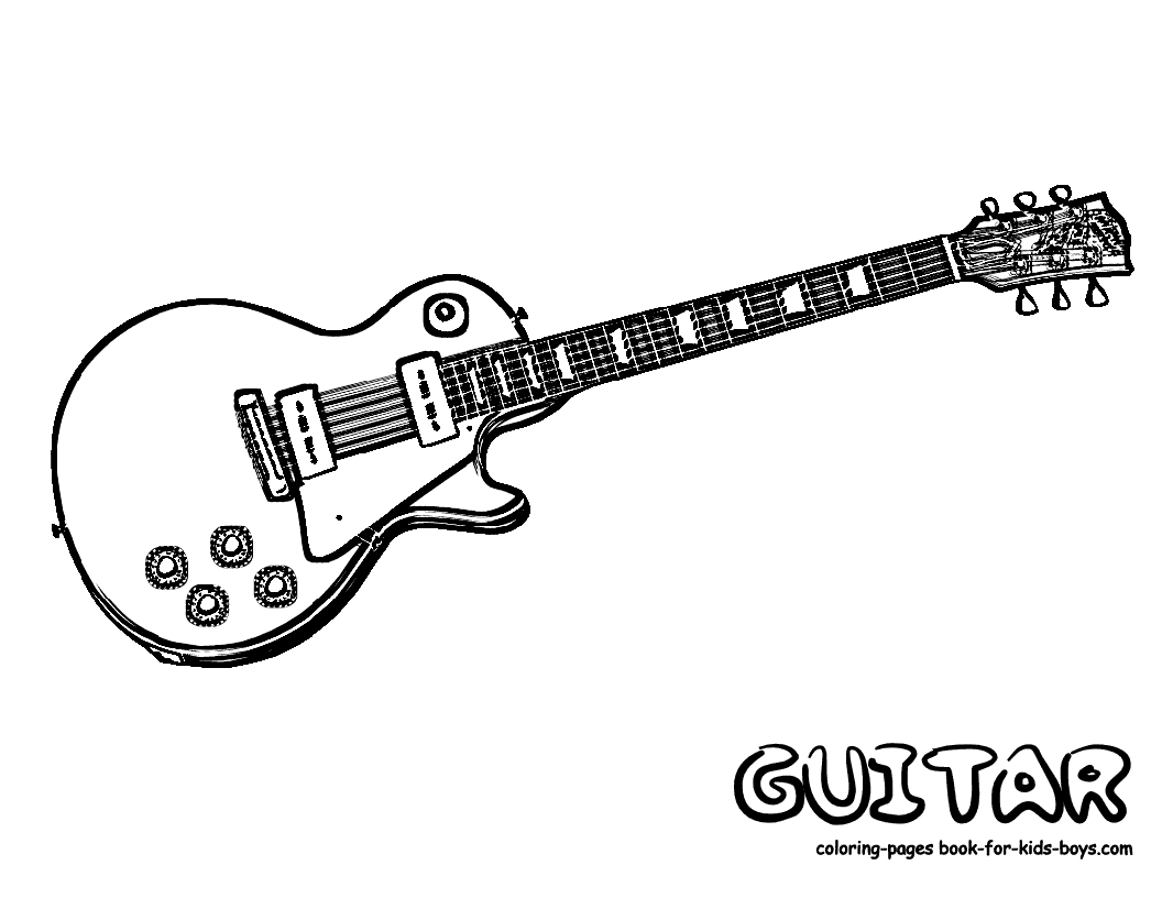 Grand Guitar Coloring   Guitars   Free   Electric Guitar  Instrument    
