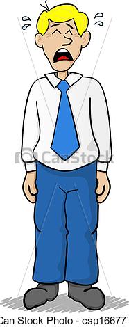 Man   Vector Illustration Of A Crying    Csp16677774   Search Clipart