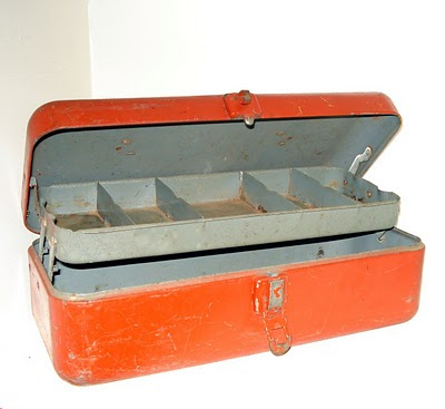 More Information On This Red Tackle Box In My Antiques Galore Gal Etsy