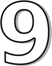 Number 9 Outline    Signs Symbol Alphabets Numbers Outlined Numbers