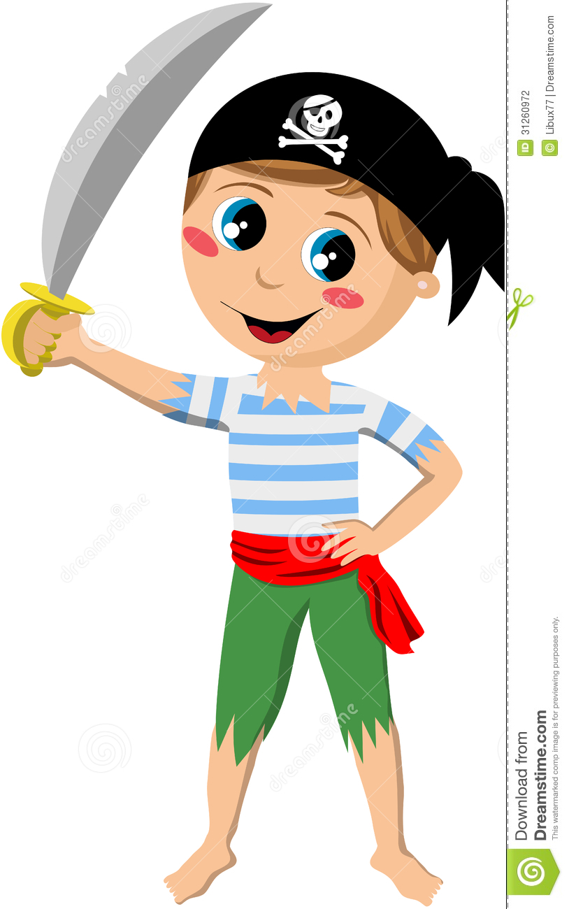 Pirate Boy Holding Sword Stock Photography   Image  31260972
