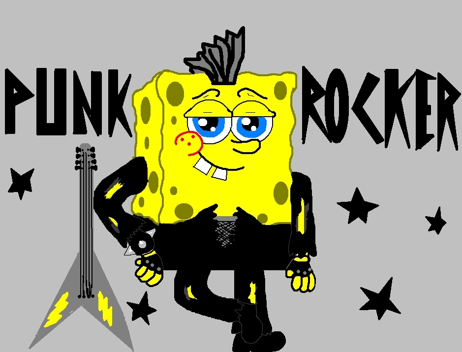 Punk Rock Spongebob   Spongebob Squarepants Fan Art  8138085    Fanpop